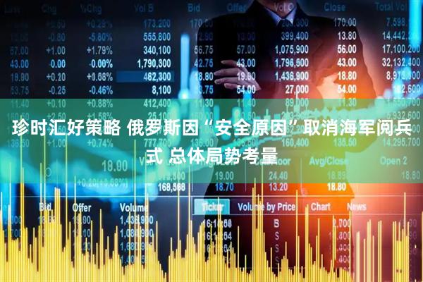 珍时汇好策略 俄罗斯因“安全原因”取消海军阅兵式 总体局势考量