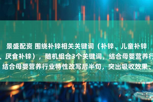 景盛配资 围绕补锌相关关键词(补锌、儿童补锌、孕妇补锌、厌奶补锌、厌食补锌),随机组合3个关键词,结合母婴营养行业特性改写后半句,突出吸收效果、适用人群、