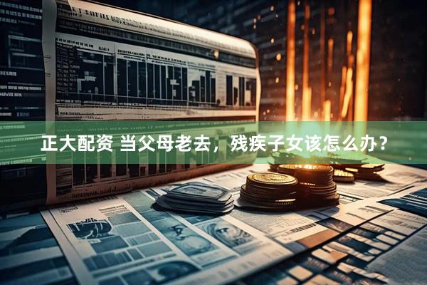 正大配资 当父母老去，残疾子女该怎么办？